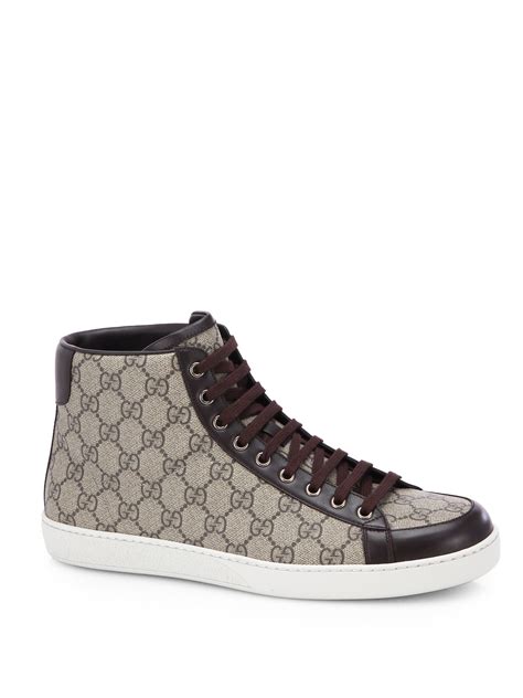 men's gucci basket high top sneaker|Gucci canvas high top sneakers.